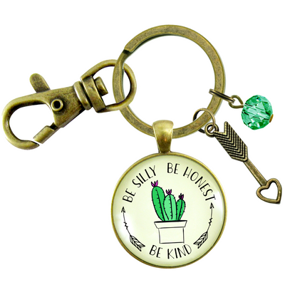 Kindness Keychain Be Silly Be Honest Be Kind Womens Jewelry Friendship Cactus Boho Chic - Gutsy Goodness Handmade Jewelry;Kindness Keychain Be Silly Be Honest Be Kind Womens Jewelry Friendship Cactus Boho Chic - Gutsy Goodness Handmade Jewelry Gifts