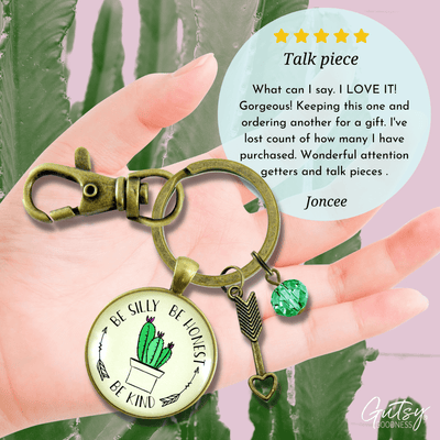 Kindness Keychain Be Silly Be Honest Be Kind Womens Jewelry Friendship Cactus Boho Chic - Gutsy Goodness Handmade Jewelry;Kindness Keychain Be Silly Be Honest Be Kind Womens Jewelry Friendship Cactus Boho Chic - Gutsy Goodness Handmade Jewelry Gifts