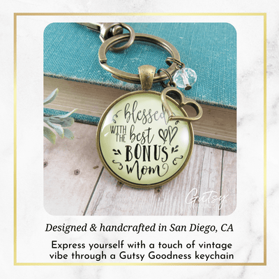 Best Bonus Mom Keychain Thank You Mother Womens Jewelry Gift - Gutsy Goodness Handmade Jewelry;Best Bonus Mom Keychain Thank You Mother Womens Jewelry Gift - Gutsy Goodness Handmade Jewelry Gifts