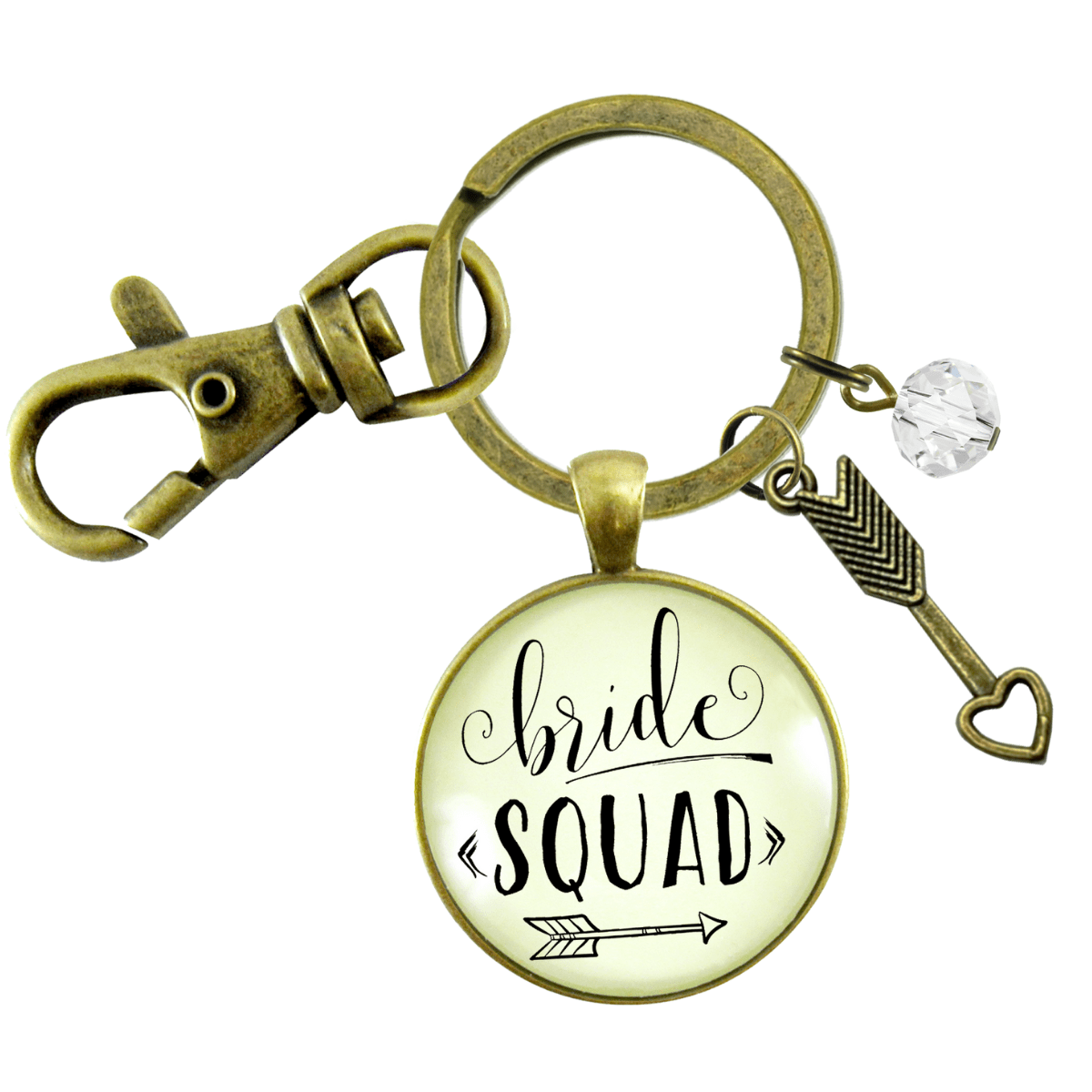 Bride Squad Keychain Bridesmaid Wedding Womens Jewelry Gift Bachelorette Party Arrow - Gutsy Goodness Handmade Jewelry;Bride Squad Keychain Bridesmaid Wedding Womens Jewelry Gift Bachelorette Party Arrow - Gutsy Goodness Handmade Jewelry Gifts