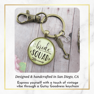 Bride Squad Keychain Bridesmaid Wedding Womens Jewelry Gift Bachelorette Party Arrow - Gutsy Goodness Handmade Jewelry;Bride Squad Keychain Bridesmaid Wedding Womens Jewelry Gift Bachelorette Party Arrow - Gutsy Goodness Handmade Jewelry Gifts