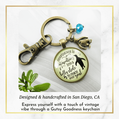 Penguin Keychain Confidence Is Catapulting Into A Belly Slide Jewelry Gift - Gutsy Goodness