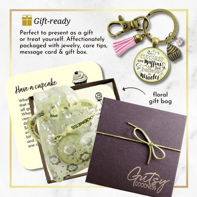 Cupcake Keychain Muffins Believed Miracles Baker Life Cake Jewelry - Gutsy Goodness