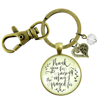 To Her Mother in Law Keychain Thank You Raising Man I Prayed For Christian Wedding Gift - Gutsy Goodness