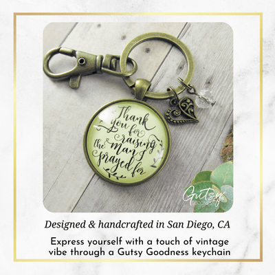 To Her Mother in Law Keychain Thank You Raising Man I Prayed For Christian Wedding Gift - Gutsy Goodness