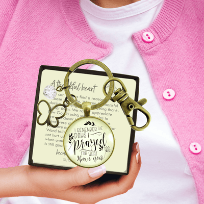Grateful Keychain I Remember The Days I Prayed Blessed Thankful Jewelry For Women Butterfly - Gutsy Goodness