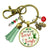 Christmas Keychain Don't Get Your Tinsel Tangle Charm Pendant Handmade Fun Holiday Gift Stocking Charm Tassel