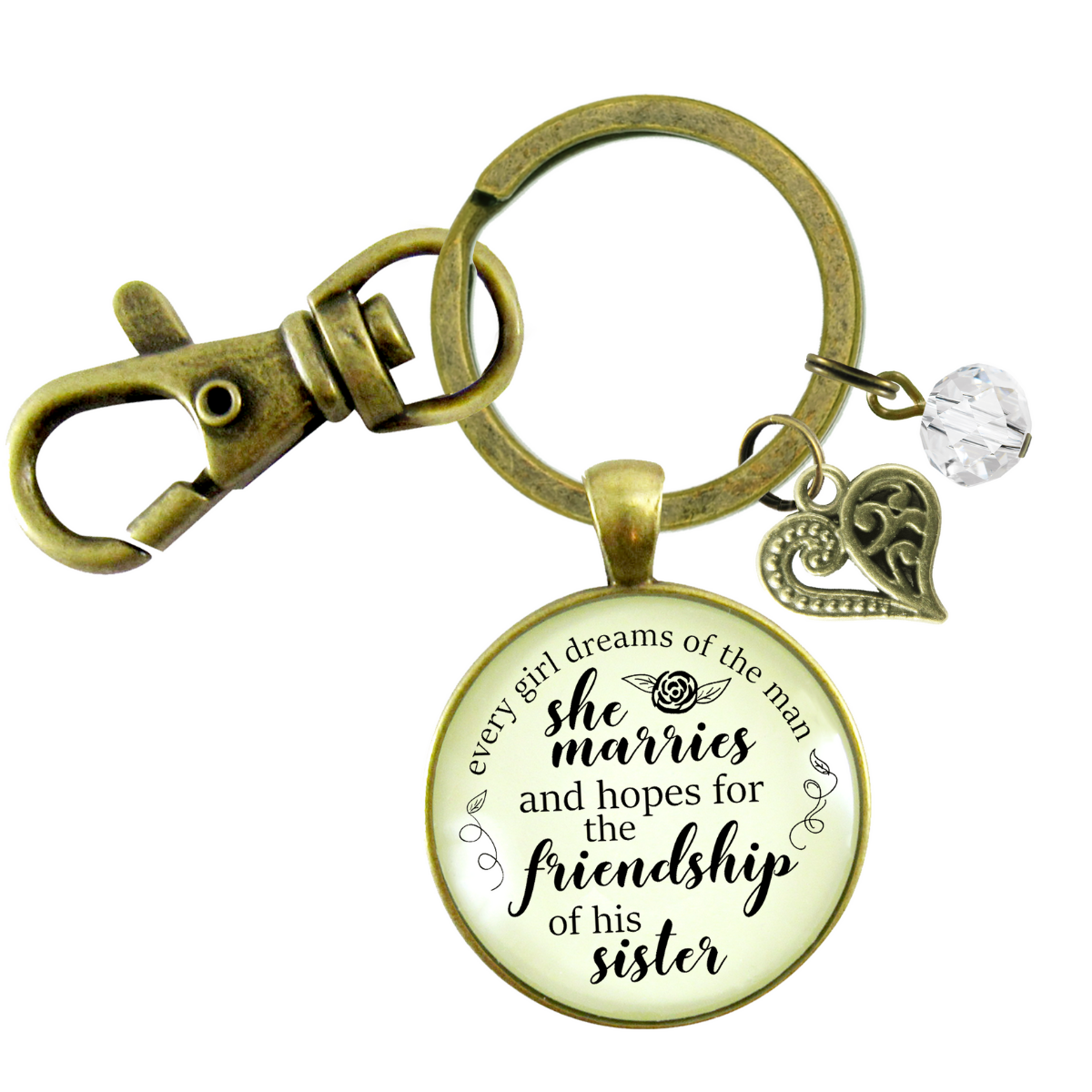 Sister-In-Law Keychain I Dream of New Sister Wedding Day Gift From Bride Jewelry Gift - Gutsy Goodness Handmade Jewelry;Sister-In-Law Keychain I Dream Of New Sister Wedding Day Gift From Bride Jewelry Gift - Gutsy Goodness Handmade Jewelry Gifts