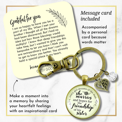 Sister-In-Law Keychain I Dream of New Sister Wedding Day Gift From Bride Jewelry Gift - Gutsy Goodness Handmade Jewelry;Sister-In-Law Keychain I Dream Of New Sister Wedding Day Gift From Bride Jewelry Gift - Gutsy Goodness Handmade Jewelry Gifts