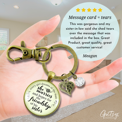 Sister-In-Law Keychain I Dream of New Sister Wedding Day Gift From Bride Jewelry Gift - Gutsy Goodness Handmade Jewelry;Sister-In-Law Keychain I Dream Of New Sister Wedding Day Gift From Bride Jewelry Gift - Gutsy Goodness Handmade Jewelry Gifts