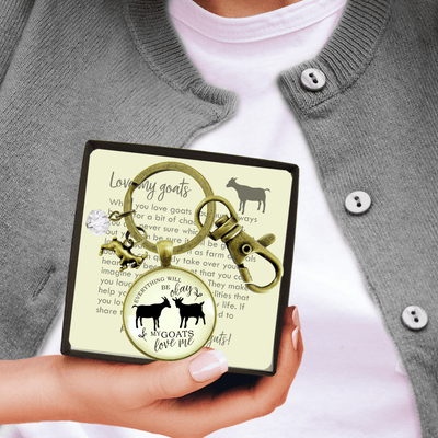 Goats Keychain All is Okay My Goats Love Me Farm Inspired Jewelry - Gutsy Goodness Handmade Jewelry;Goats Keychain All Is Okay My Goats Love Me Farm Inspired Jewelry - Gutsy Goodness Handmade Jewelry Gifts