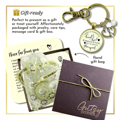 Family Is Connected Heart To Heart Keychain Together Forever Love Reunion Jewelry - Gutsy Goodness