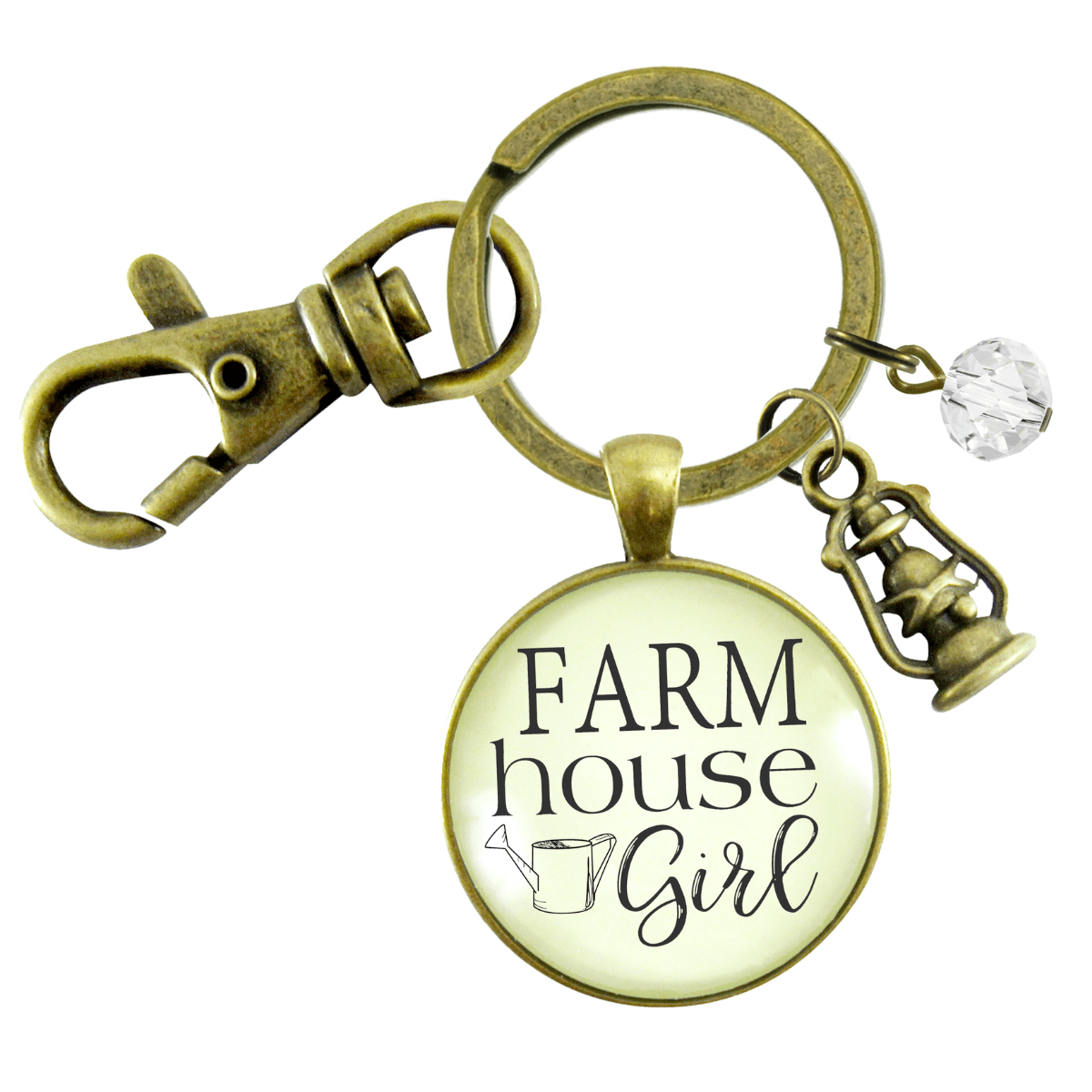 Farmhouse Keychain Southern Charm Jewelry Oil Lamp Charm - Gutsy Goodness