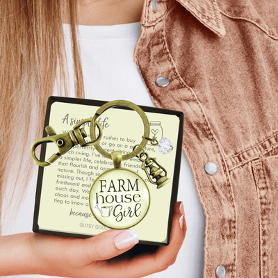 Farmhouse Keychain Southern Charm Jewelry Oil Lamp Charm - Gutsy Goodness