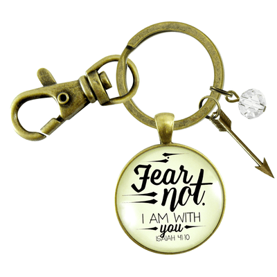 Fear Not I Am With You Keychain Boho Bravery Pendant Jewelry Arrow Charm - Gutsy Goodness