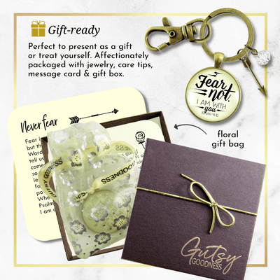 Fear Not I Am With You Keychain Boho Bravery Pendant Jewelry Arrow Charm - Gutsy Goodness