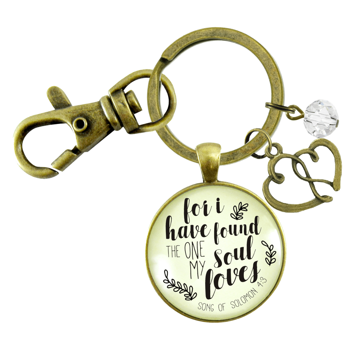 Love My Wife Keychain For I Have Found The One My Soul Loves Romantic Quote Jewelry Gift Heart - Gutsy Goodness