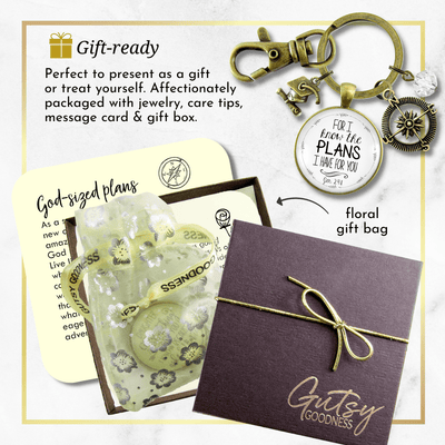 Graduate Keychain For I Know the Plans Jeremiah 29 11 White Jewelry Compass Tassel Cap - Gutsy Goodness