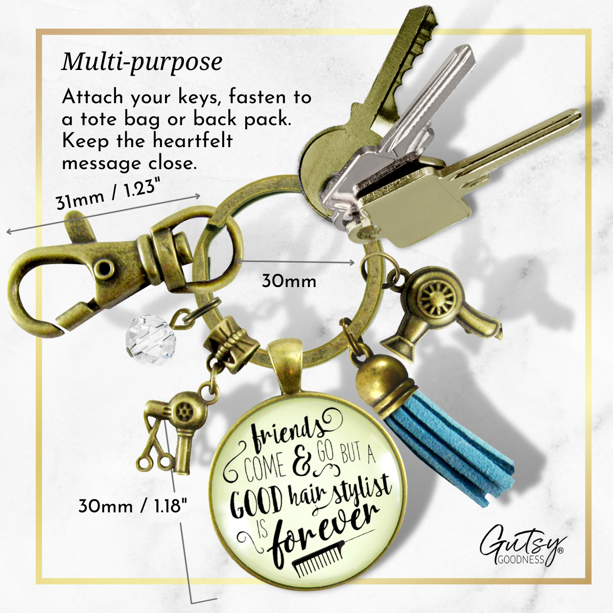 Hair Stylist Keychain Friends Come Go Hair Stylist Forever Beautician Glam Quote Jewelry Tassel - Gutsy Goodness Handmade Jewelry;Hair Stylist Keychain Friends Come Go Hair Stylist Forever Beautician Glam Quote Jewelry Tassel - Gutsy Goodness Handmade Jewelry Gifts