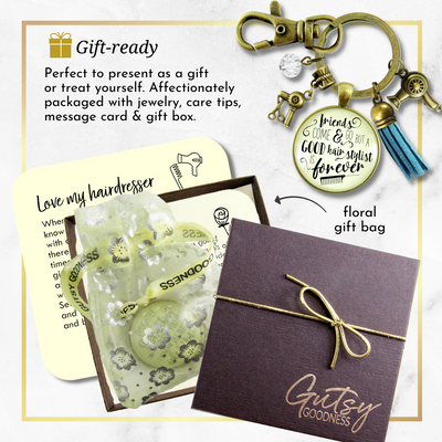 Hair Stylist Keychain Friends Come Go Hair Stylist Forever Beautician Glam Quote Jewelry Tassel - Gutsy Goodness Handmade Jewelry;Hair Stylist Keychain Friends Come Go Hair Stylist Forever Beautician Glam Quote Jewelry Tassel - Gutsy Goodness Handmade Jewelry Gifts