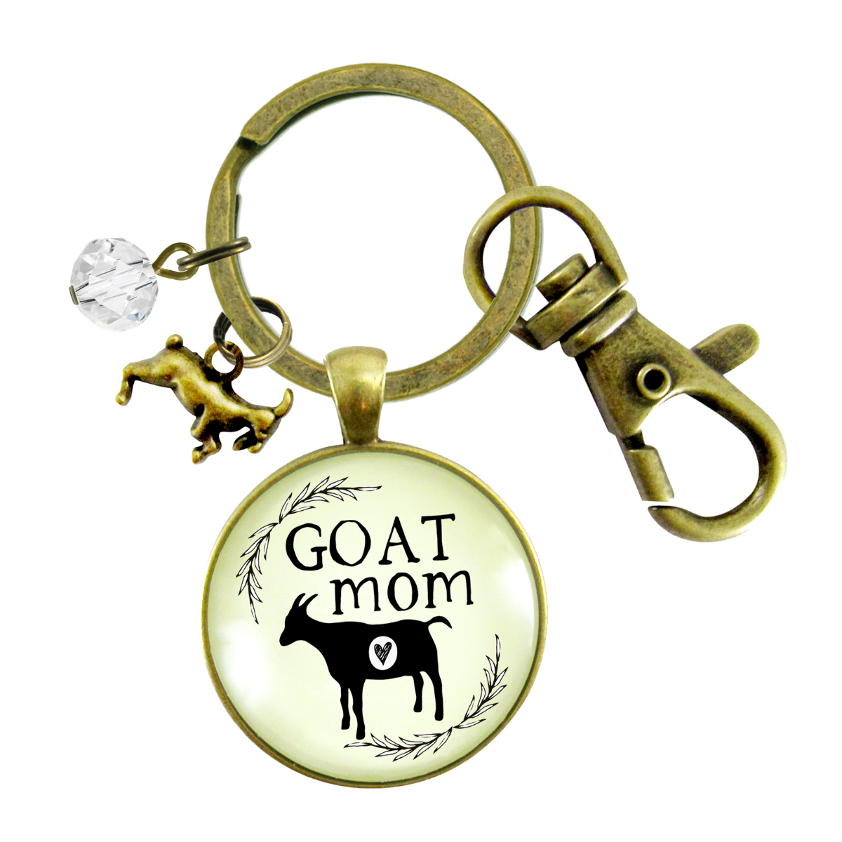 Goat Mom Keychain Baby Farm Animal Jewelry for Mama Charm Gift  Keychain - Women - Gutsy Goodness Handmade Jewelry
