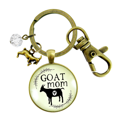 Goat Mom Keychain Baby Farm Animal Jewelry for Mama Charm Gift  Keychain - Women - Gutsy Goodness Handmade Jewelry