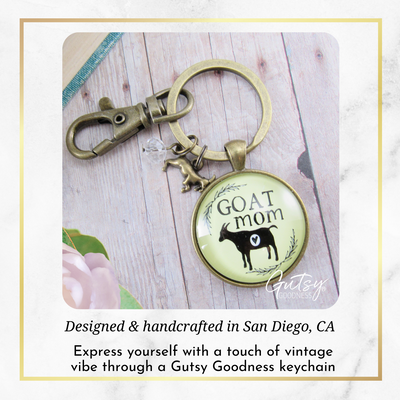 Goat Mom Keychain Baby Farm Animal Jewelry for Mama Charm Gift  Keychain - Women - Gutsy Goodness Handmade Jewelry