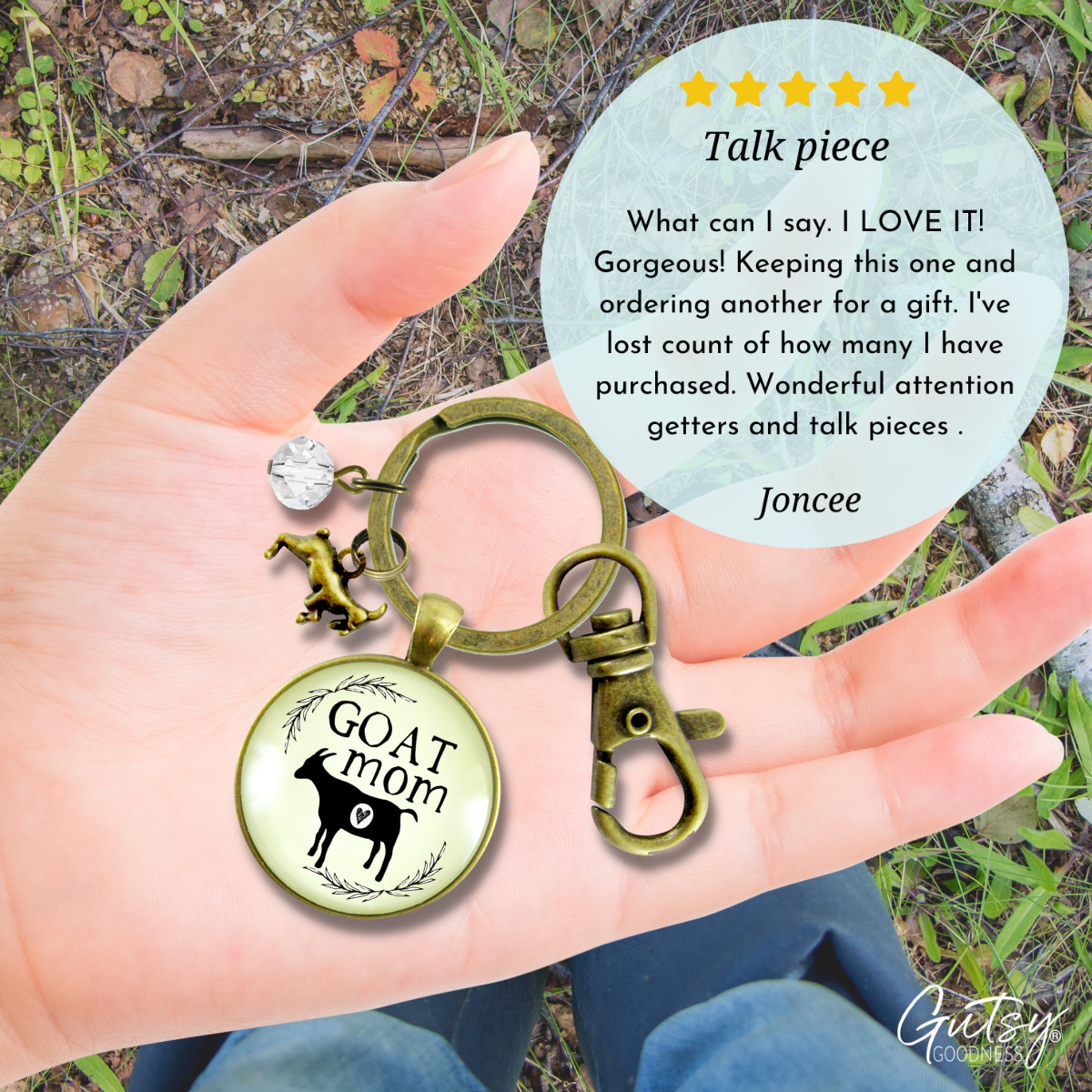 Goat Mom Keychain Baby Farm Animal Jewelry for Mama Charm Gift  Keychain - Women - Gutsy Goodness Handmade Jewelry