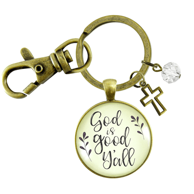 God is Good Ya'll Keychain Southern Style Faith Saying Jewelry - Gutsy Goodness