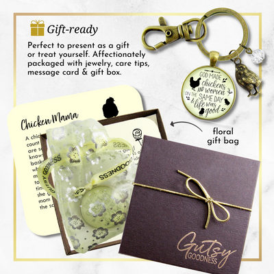 Chicken Keychain Funny God Made Chickens and Women It Was Good - Gutsy Goodness Handmade Jewelry;Chicken Keychain Funny God Made Chickens And Women It Was Good - Gutsy Goodness Handmade Jewelry Gifts