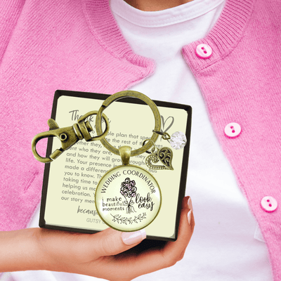 Wedding Coordinator Keychain I Make Beautiful Moments Thank You Gift To Planner From Bride Groom - Gutsy Goodness