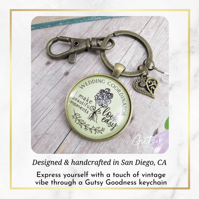 Wedding Coordinator Keychain I Make Beautiful Moments Thank You Gift To Planner From Bride Groom - Gutsy Goodness