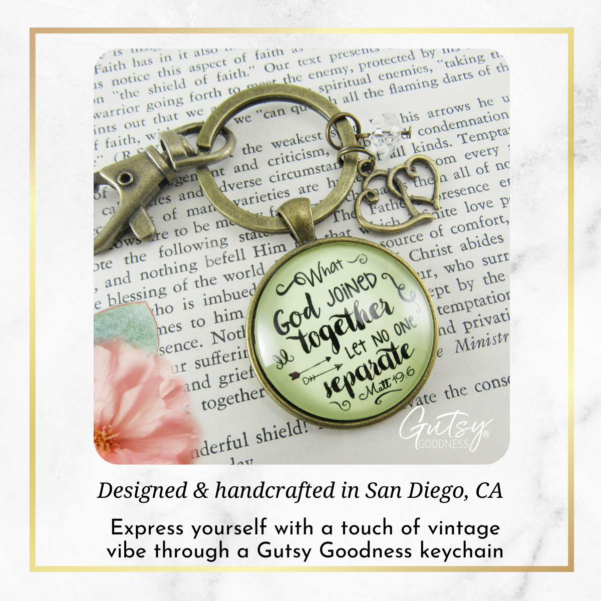 Love My Wife Keychain What God Joined Womens Faith Gift Jewelry  Keychain - Women - Gutsy Goodness Handmade Jewelry