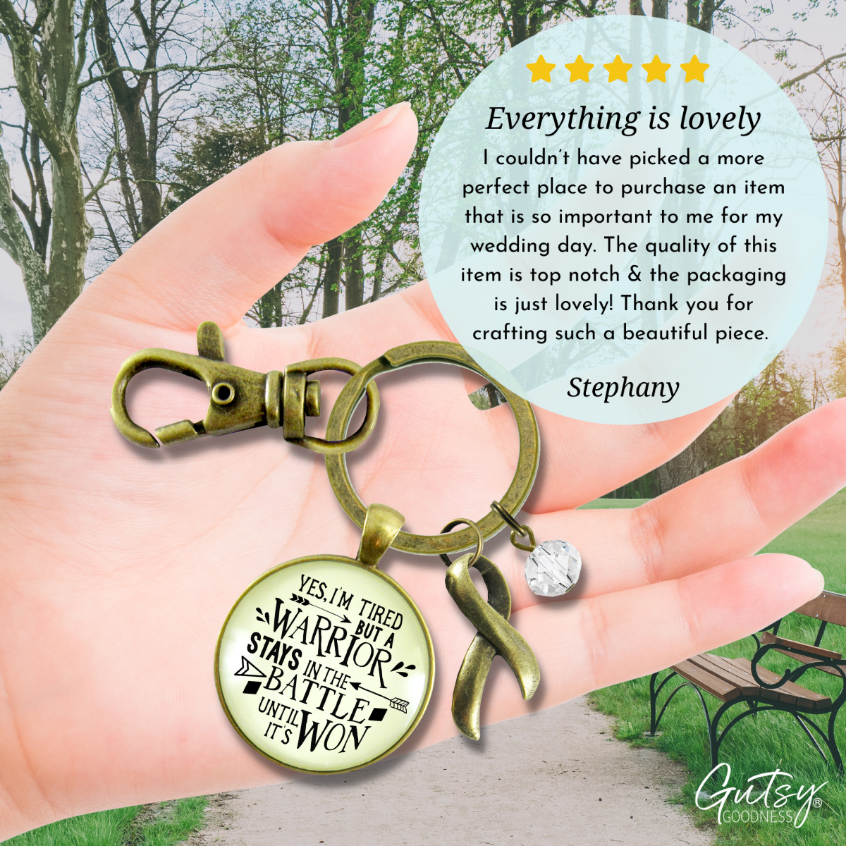 Survivor Keychain Yes I Am Tired Warrior Strong women Bold Life Message Jewelry Ribbon - Gutsy Goodness Handmade Jewelry;Survivor Keychain Yes I Am Tired Warrior Strong Women Bold Life Message Jewelry Ribbon - Gutsy Goodness Handmade Jewelry Gifts
