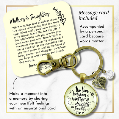 Love Between Mother Daughter Keychain Meaningful Womens Jewelry Gift - Gutsy Goodness Handmade Jewelry;Love Between Mother Daughter Keychain Meaningful Womens Jewelry Gift - Gutsy Goodness Handmade Jewelry Gifts