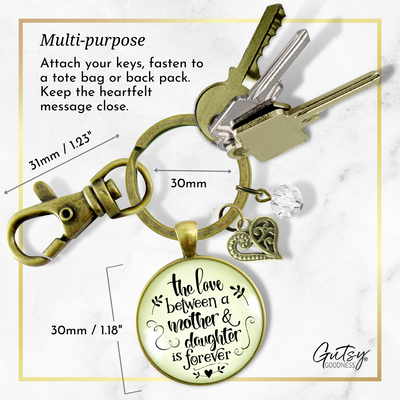 Love Between Mother Daughter Keychain Meaningful Womens Jewelry Gift - Gutsy Goodness Handmade Jewelry;Love Between Mother Daughter Keychain Meaningful Womens Jewelry Gift - Gutsy Goodness Handmade Jewelry Gifts