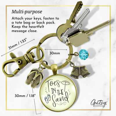 Faith Saying Keychain Where God Guides Inspirational Christian Jewelry - Gutsy Goodness