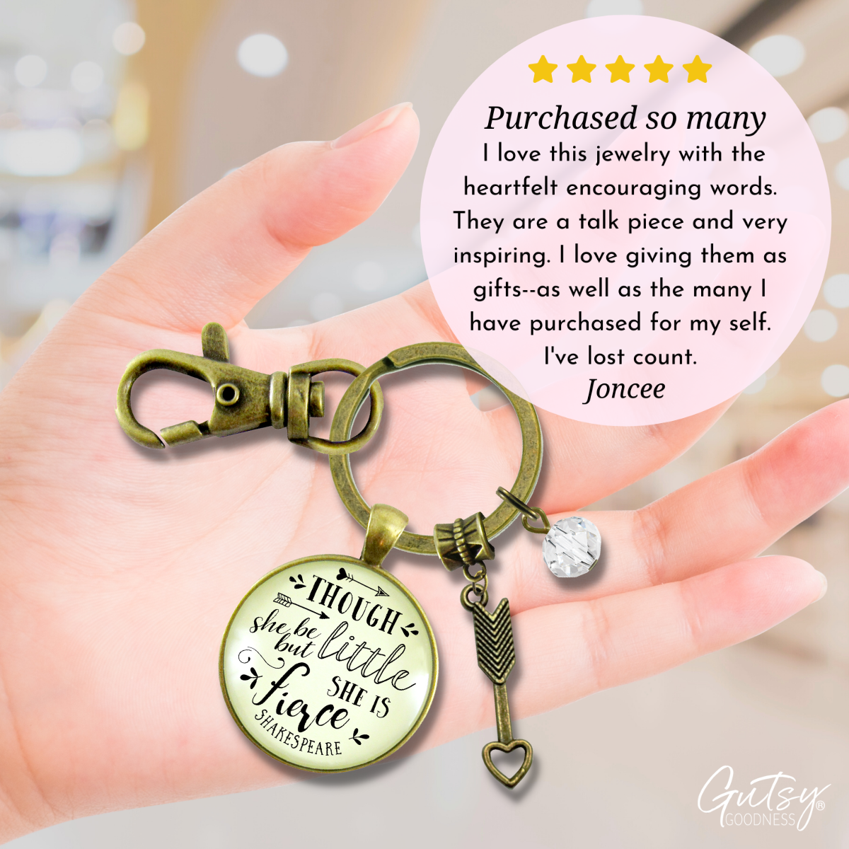 Though She Be But Little Fierce Keychain Shakespeare Inspired Jewelry Quote For Women Teen - Gutsy Goodness Handmade Jewelry;Though She Be But Little Fierce Keychain Shakespeare Inspired Jewelry Quote For Women Teen - Gutsy Goodness Handmade Jewelry Gifts