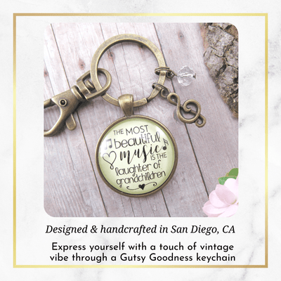 Grandma Keychain Beautiful Music Laughter Grandchildren Jewelry - Gutsy Goodness Handmade Jewelry;Grandma Keychain Beautiful Music Laughter Grandchildren Jewelry - Gutsy Goodness Handmade Jewelry Gifts