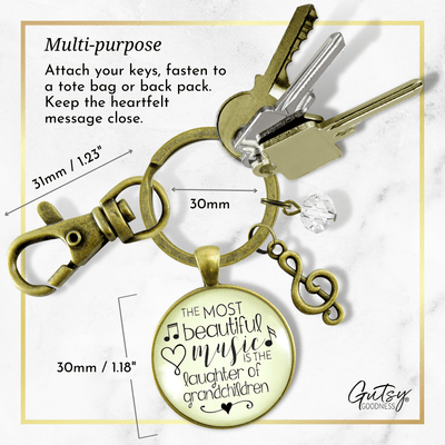 Grandma Keychain Beautiful Music Laughter Grandchildren Jewelry - Gutsy Goodness Handmade Jewelry;Grandma Keychain Beautiful Music Laughter Grandchildren Jewelry - Gutsy Goodness Handmade Jewelry Gifts