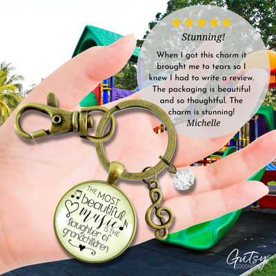 Grandma Keychain Beautiful Music Laughter Grandchildren Jewelry - Gutsy Goodness Handmade Jewelry;Grandma Keychain Beautiful Music Laughter Grandchildren Jewelry - Gutsy Goodness Handmade Jewelry Gifts