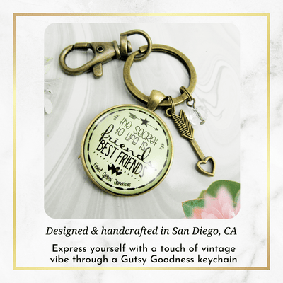 Friendship Keychain Secret to Life Is Best Friends Quote Gift Jewelry Boho Arrow Heart - Gutsy Goodness Handmade Jewelry;Friendship Keychain Secret To Life Is Best Friends Quote Gift Jewelry Boho Arrow Heart - Gutsy Goodness Handmade Jewelry Gifts