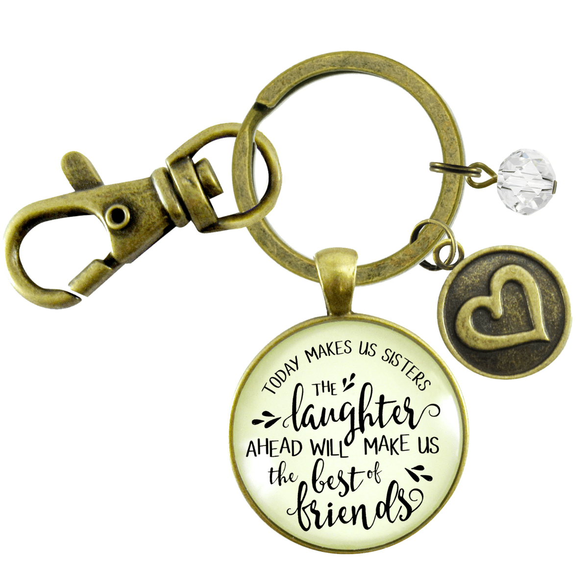 Sister In Law Keychain Today Makes Us Sisters Laughter Best Friends Wedding Day Jewelry Gift - Gutsy Goodness Handmade Jewelry;Sister In Law Keychain Today Makes Us Sisters Laughter Best Friends Wedding Day Jewelry Gift - Gutsy Goodness Handmade Jewelry Gifts