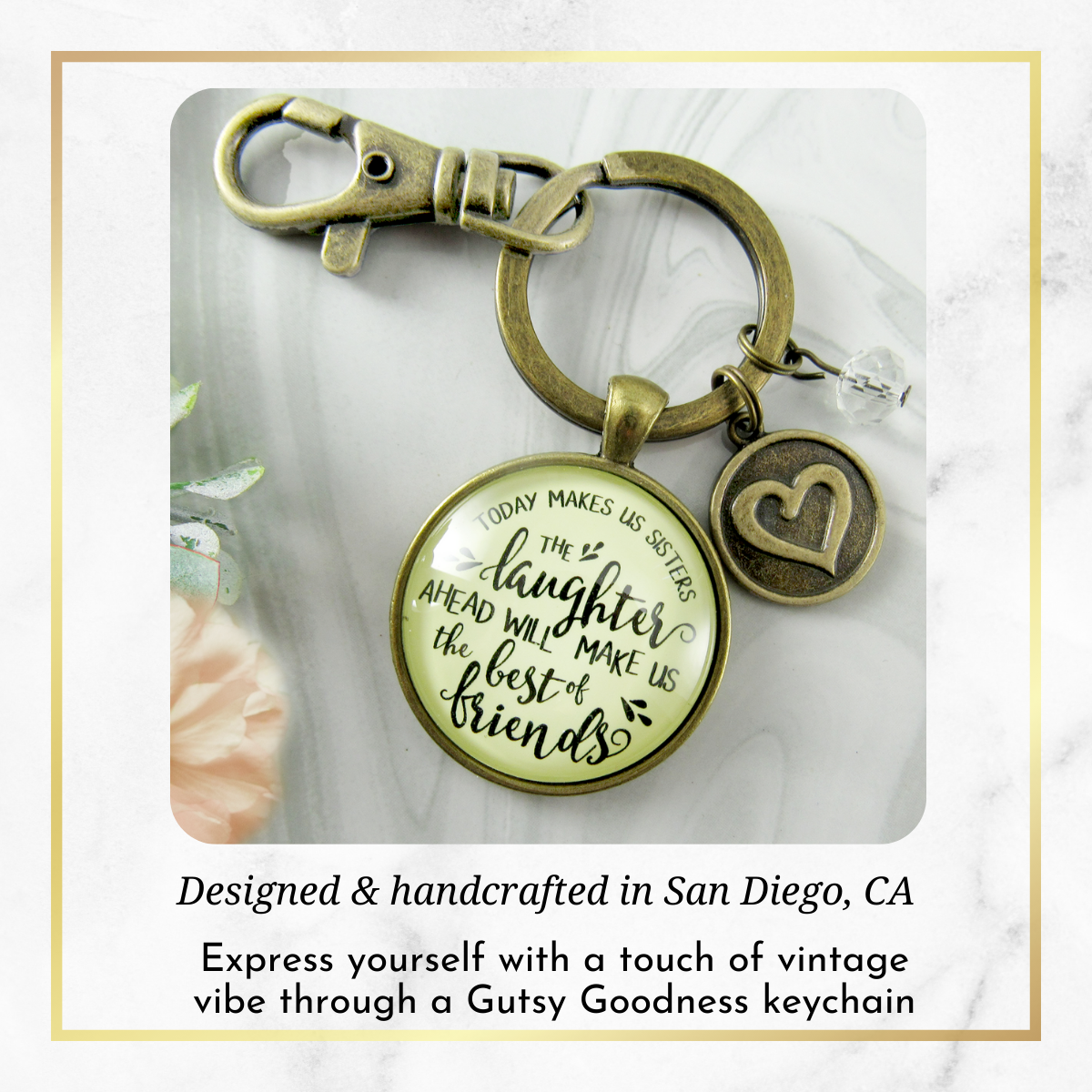 Sister In Law Keychain Today Makes Us Sisters Laughter Best Friends Wedding Day Jewelry Gift - Gutsy Goodness Handmade Jewelry;Sister In Law Keychain Today Makes Us Sisters Laughter Best Friends Wedding Day Jewelry Gift - Gutsy Goodness Handmade Jewelry Gifts