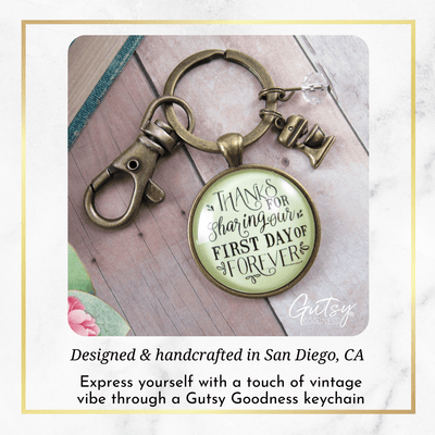 Wedding Cake Baker Gift Keychain Thanks for Sharing Our Day Charm - Gutsy Goodness