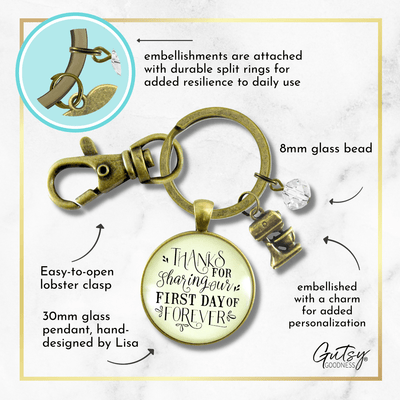 Wedding Cake Baker Gift Keychain Thanks for Sharing Our Day Charm - Gutsy Goodness
