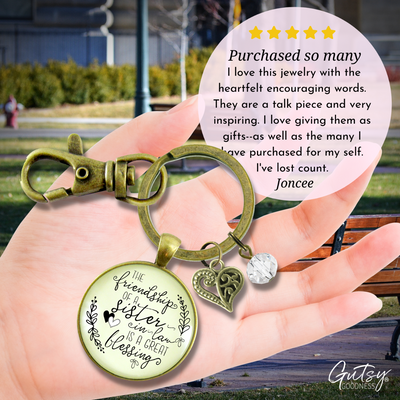 Sister In Law Keychain Friendship Is A Great Blessing Gift Women's Rustic Wedding Jewelry Heart - Gutsy Goodness Handmade Jewelry;Sister In Law Keychain Friendship Is A Great Blessing Gift Women's Rustic Wedding Jewelry Heart - Gutsy Goodness Handmade Jewelry Gifts