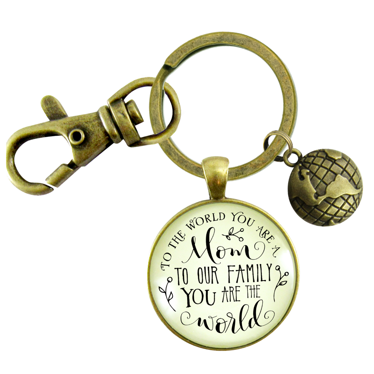 Best Mom Keychain To The World You Are Mom Family Loves You Gift Jewelry For Mother - Gutsy Goodness Handmade Jewelry;Best Mom Keychain To The World You Are Mom Family Loves You Gift Jewelry For Mother - Gutsy Goodness Handmade Jewelry Gifts