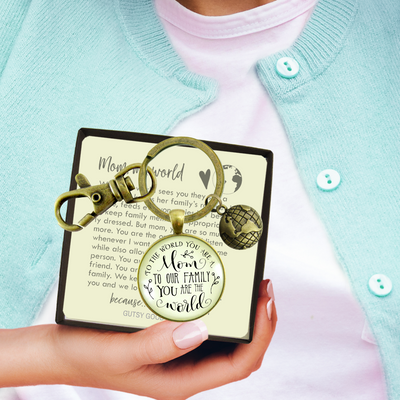 Best Mom Keychain To The World You Are Mom Family Loves You Gift Jewelry For Mother - Gutsy Goodness Handmade Jewelry;Best Mom Keychain To The World You Are Mom Family Loves You Gift Jewelry For Mother - Gutsy Goodness Handmade Jewelry Gifts