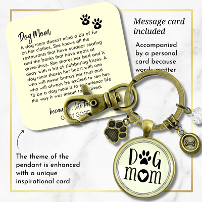Dog Mom Keychain For Women Friendship Dog Jewelry BFF Paw Print Dog Bowl Charms - Gutsy Goodness Handmade Jewelry;Dog Mom Keychain For Women Friendship Dog Jewelry Bff Paw Print Dog Bowl Charms - Gutsy Goodness Handmade Jewelry Gifts